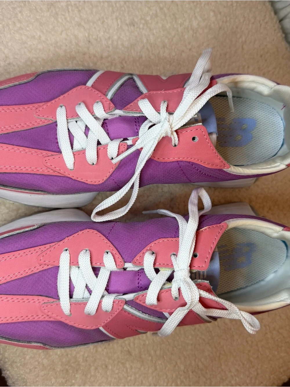 New Balance Pink and Purple 327 Sneakers - Picture 4 of 4